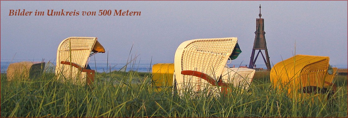 Strandkörbe bei der Kugelbake Bei der Kugelbake