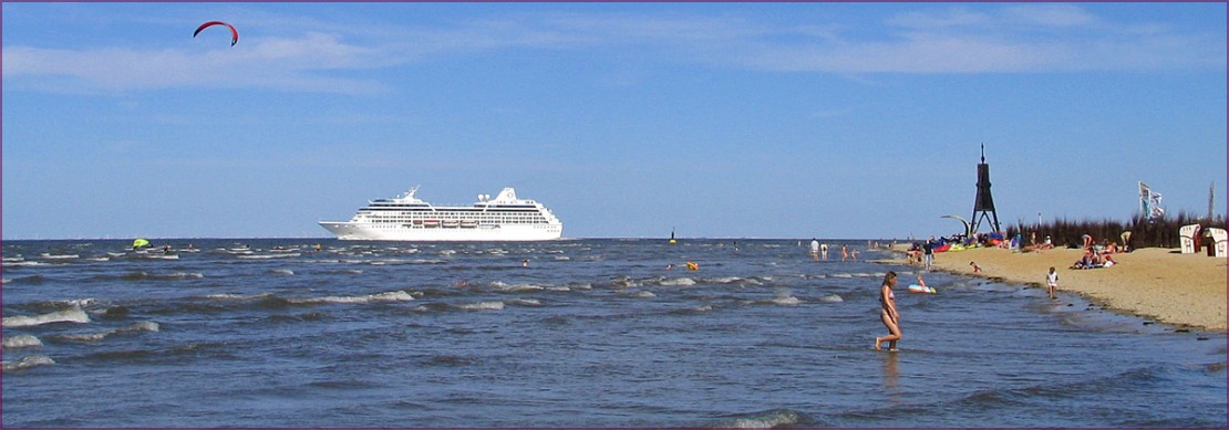 Strand Cuxhaven Döse Strand Cuxhaven Döse mit Kugelbake